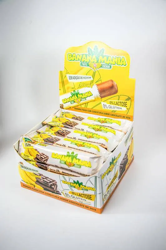 BANANA PASSA C/ CHOCO DE SOJA DIET 20X28G (BANANA MANIA)