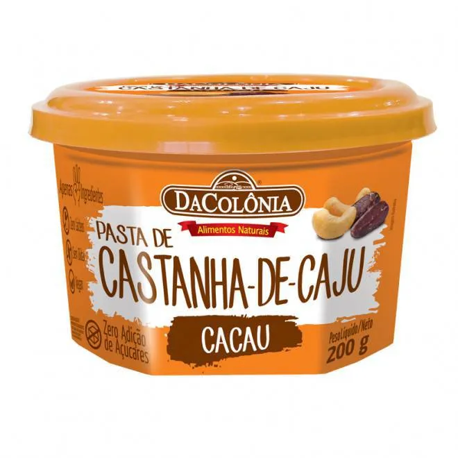 PASTA DE CASTANHA-DE-CAJU C/ CACAU 200G DaColonia