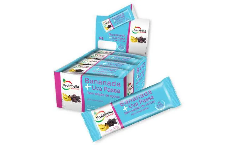 BANANADA ZERO AÇÚCAR C/ UVA PASSAS 12X30G Frutabella