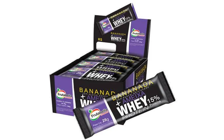 BANANADA ZERO AÇÚCAR C/ WHEY E AMEIXA 12X30G Frutabella