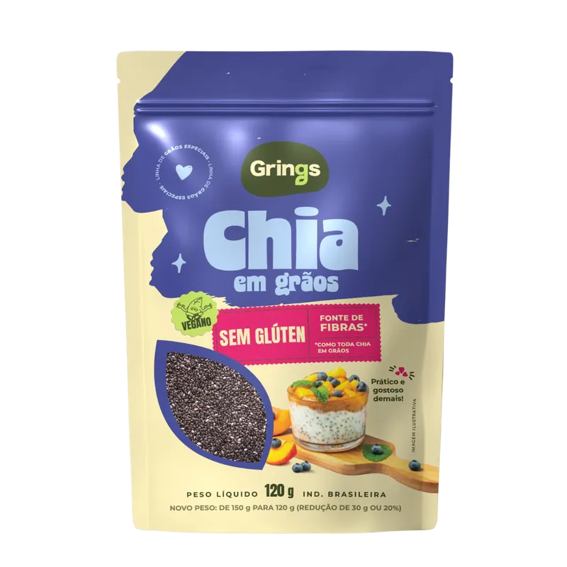 Chia em Grãos 120g GRINGS