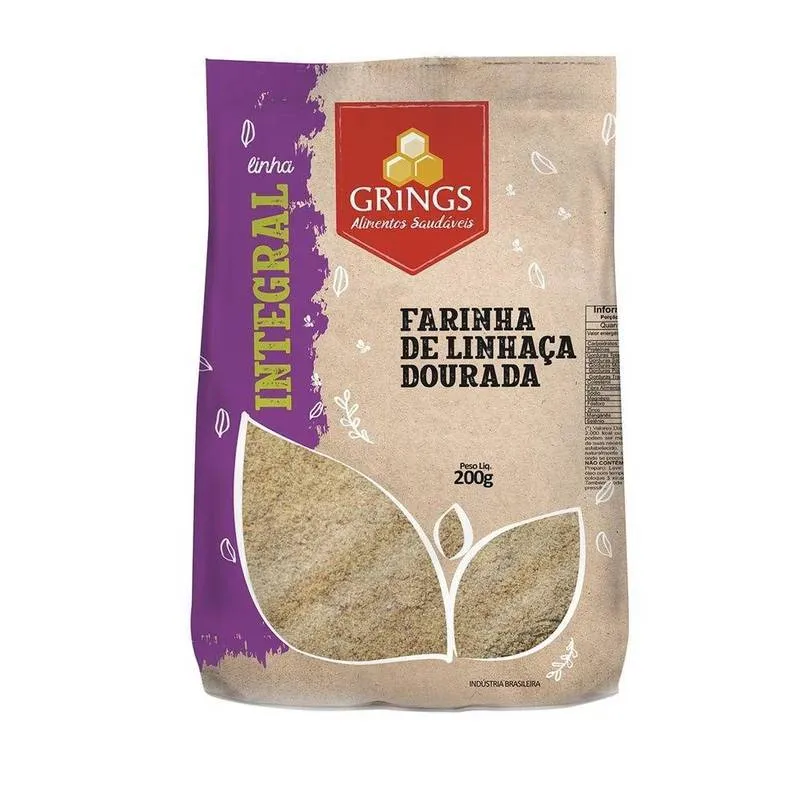 FARINHA DE LINHAÇA DOURADA 200G GRINGS