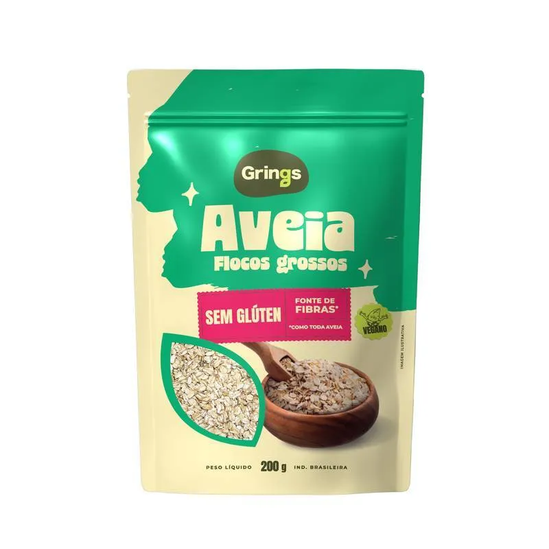 AVEIA EM FLOCOS GROSSOS SEM GLÚTEN 200G Grings