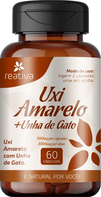 UXI AMARELO COM UNHA DE GATO 500MG 60caps