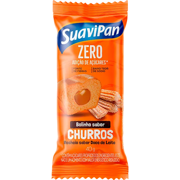 Bolinho Festa Zero Açúcar Churros 12X40G Suavipan