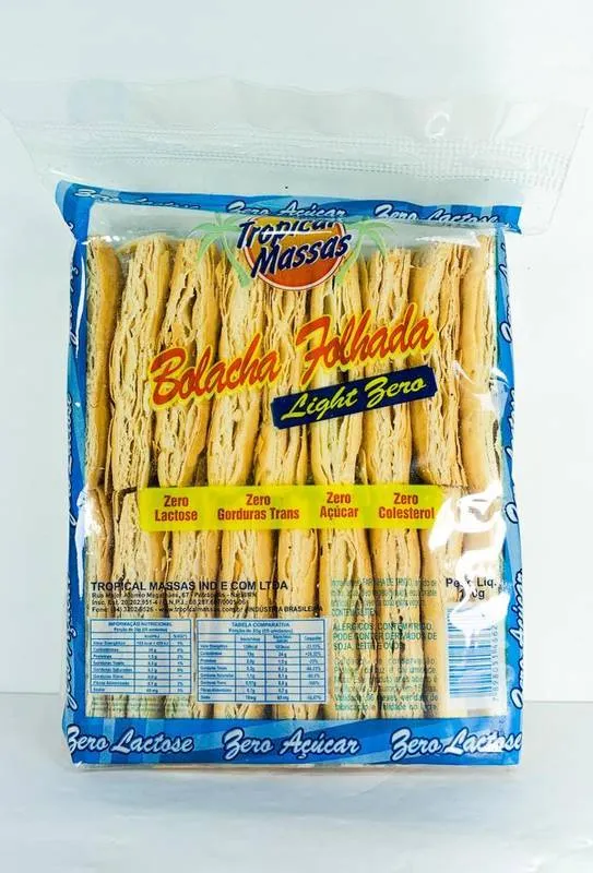 Bolacha Folhada Light 0% Lactose e 0% Açúcar 180g Tropical Massas