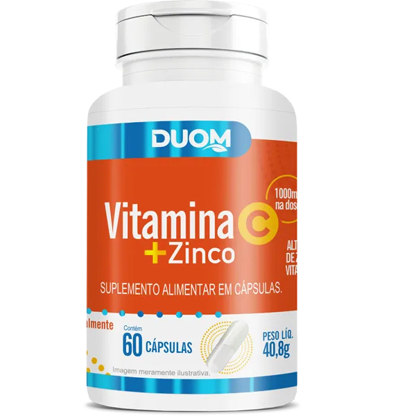 Vitamina C +Zinco Duom 60 caps