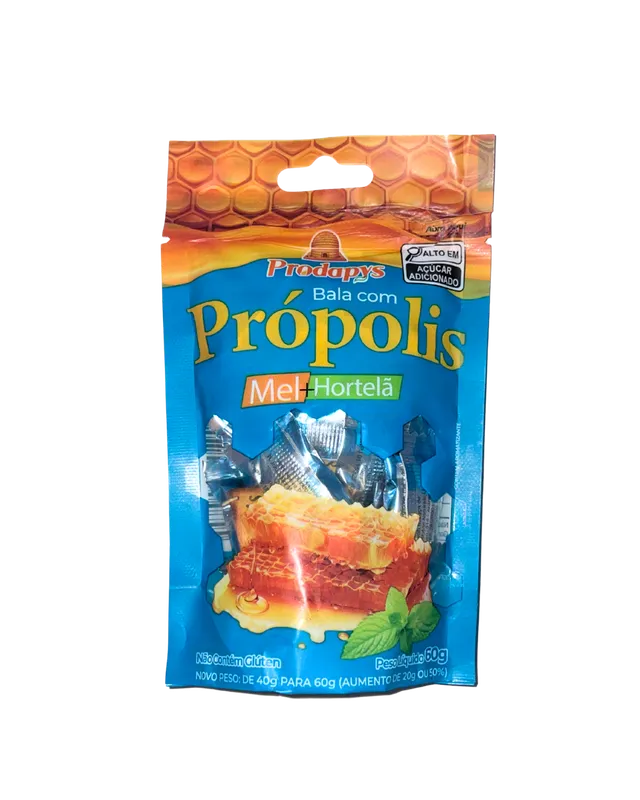 Bala de Própolis, Mel e Hortelã 1pct Prodapys