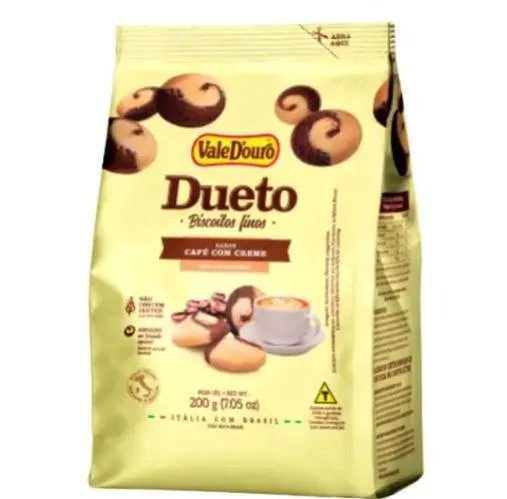 Biscoito Fino Dueto Café c/ Creme Sem Glúten 200g ValeD'ouro