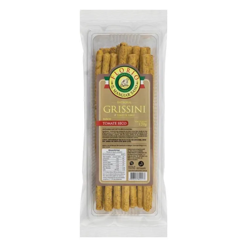 Palito Grissini Integral Tomate Seco 120g Florio