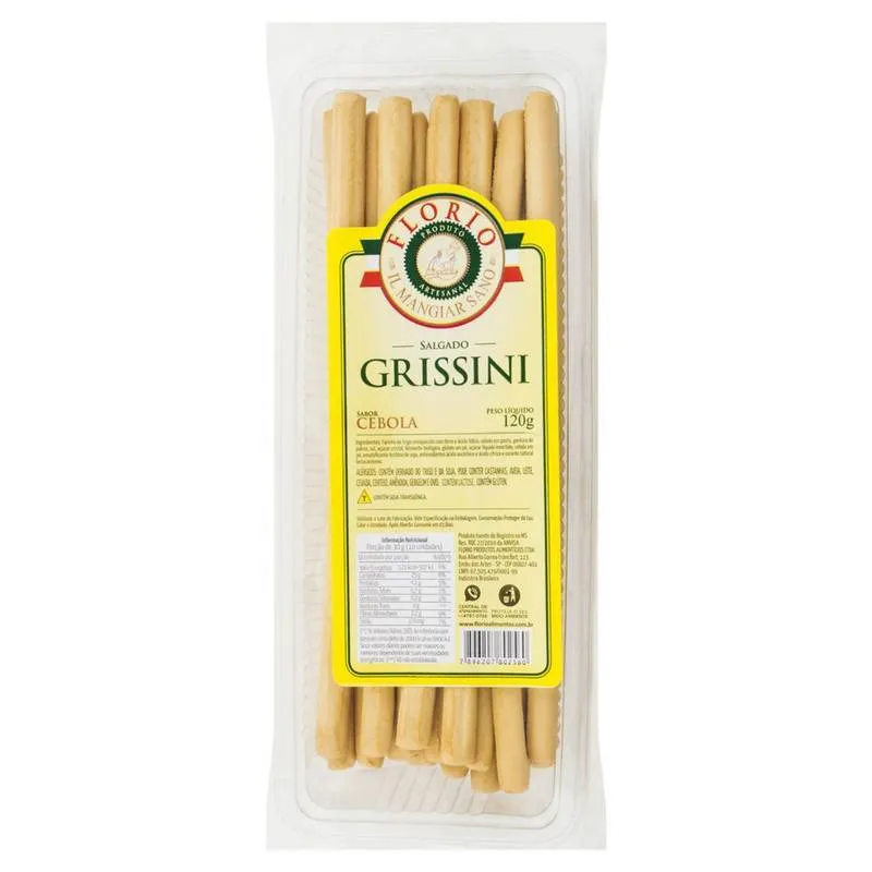 Palito Grissini Sabor Cebola 120g Florio