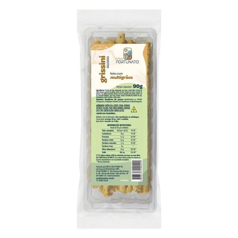 Palito Grissini Multigrãos 90G Casa Fortunato