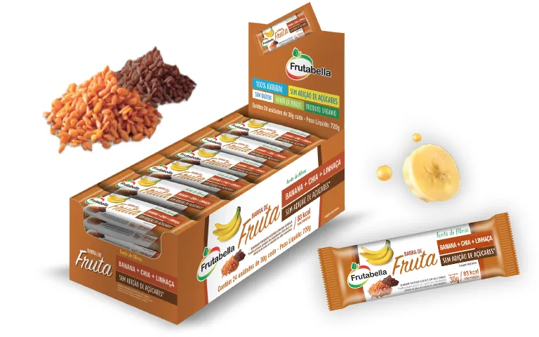 Bananada com Chia e Linhaça 24x30g Frutabella
