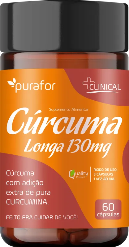 Curcuma Longa com Curcumina 60Caps Purafor