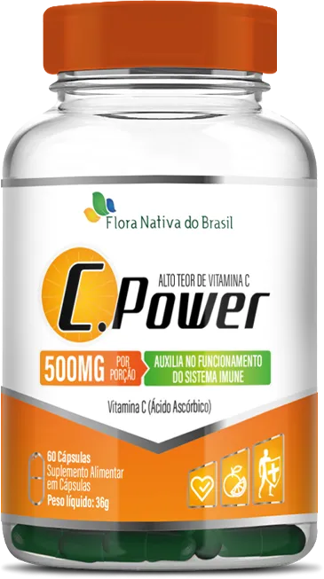 C. Power (Vit. C 1.111% IDR = 500mg p/ porção) 60caps
