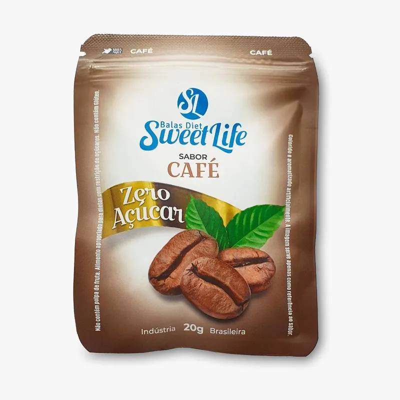 Bala Diet Café Sachê Zip 20g Sweet Life