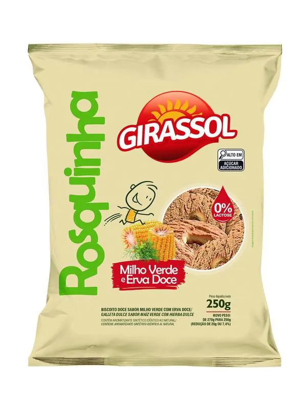 Rosquinha Milho Verde e Erva Doce Zero Lactose 270g Girassol
