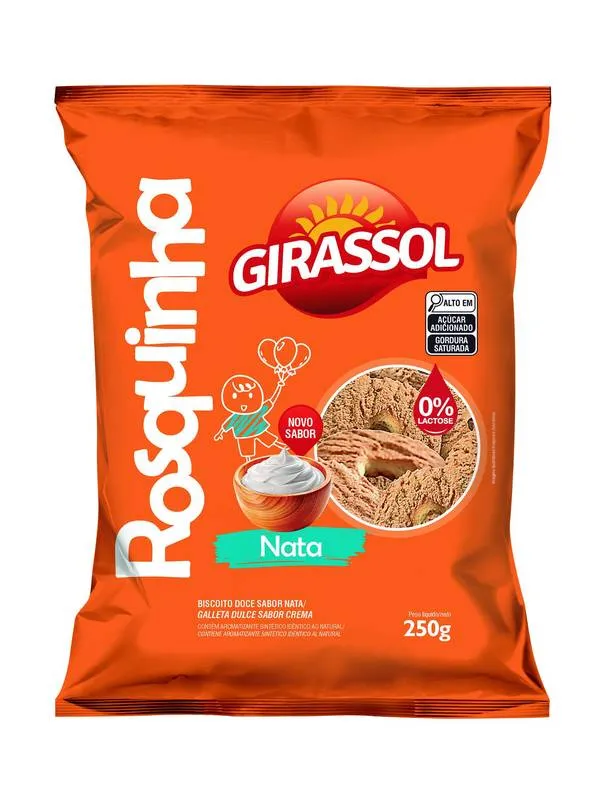 Rosquinha Nata Zero Lactose 250g Girassol