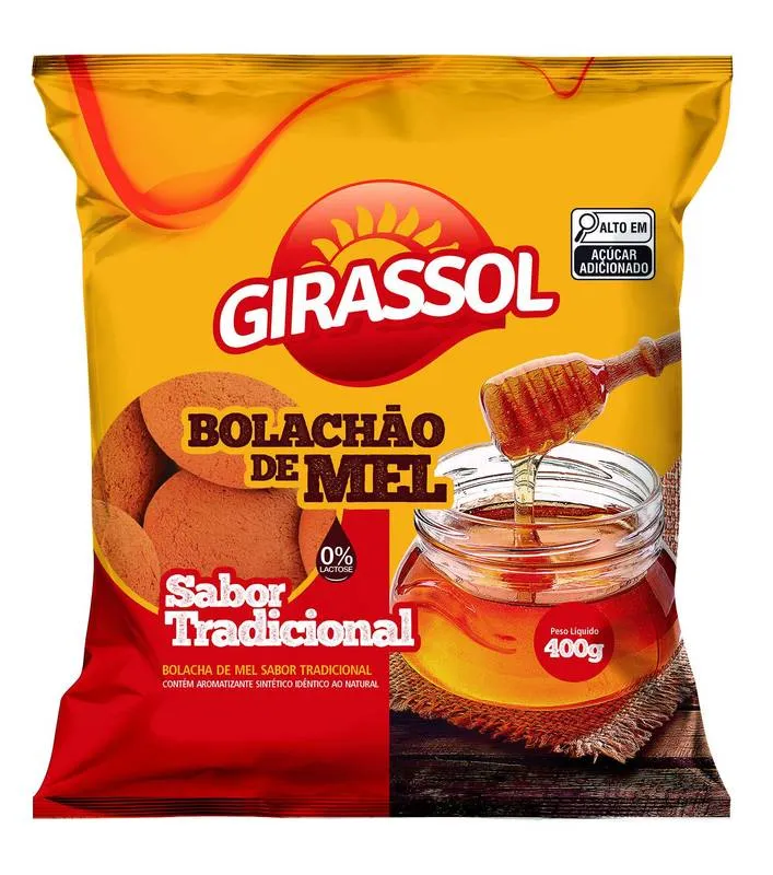 Bolachão de Mel Zero Lactose 400g Girassol