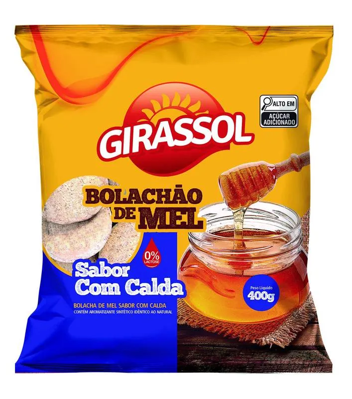 Bolachão de Mel c/ Calda Zero Lactose 400g Girassol