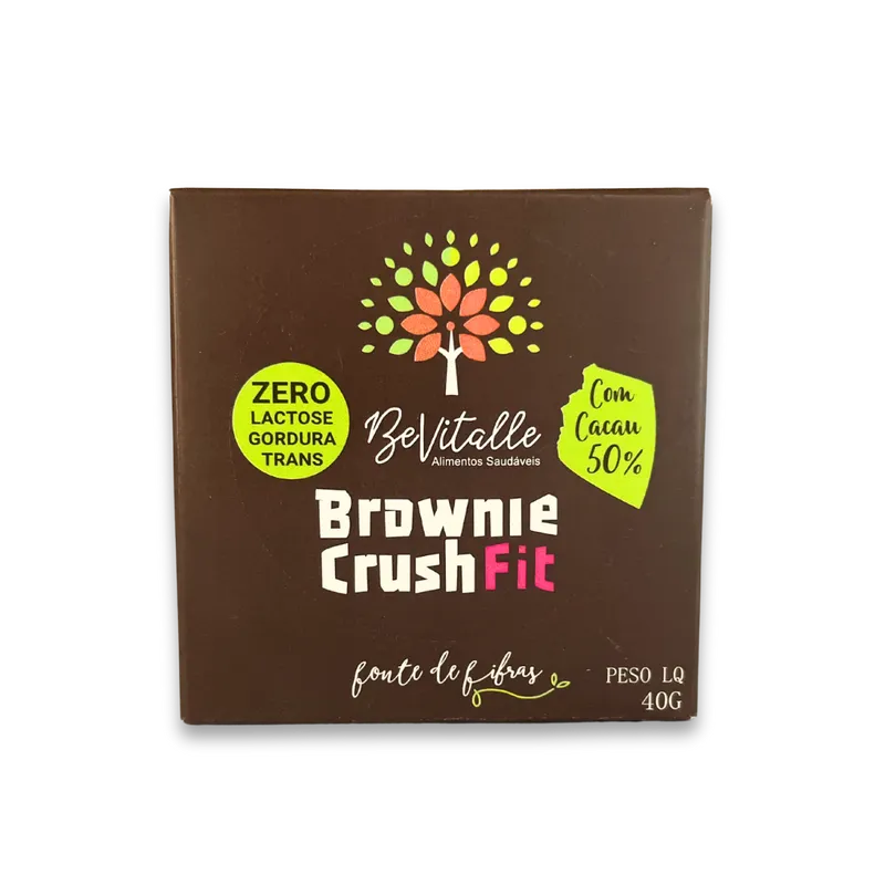 Brownie Crush Fit 50% Cacau Sem Lactose 40g BeVitalle