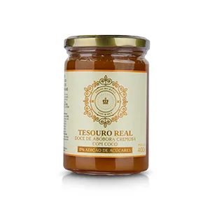Doce de Abobora c/ Coco Zero Açúcar 400g Tesouro Real