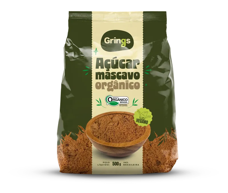 Açúcar Mascavo Orgânico 500g Grings