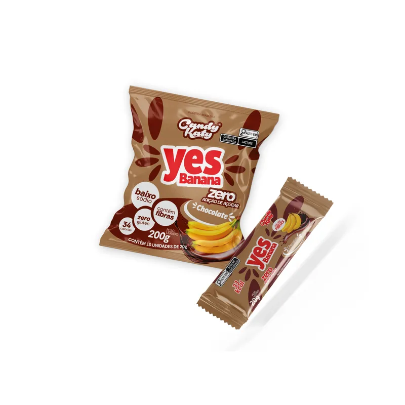 Yes Banana c/ Chocolate Zero Açúcar 200g Dgd Foods