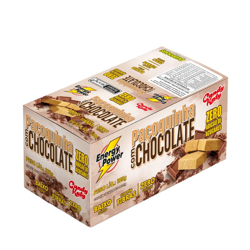 Paçoquinha c/ Chocolate Zero Açúcar 16X25g Dgd Foods