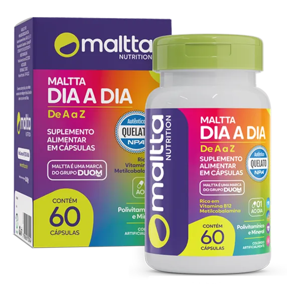 Cartucho Maltta Dia a Dia - de A a Z Polivitamínico e Mineral 60caps