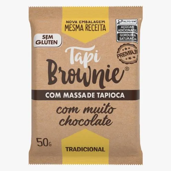 Tapi Brownie Tradicional Sem Glúten 50g TapiFoods