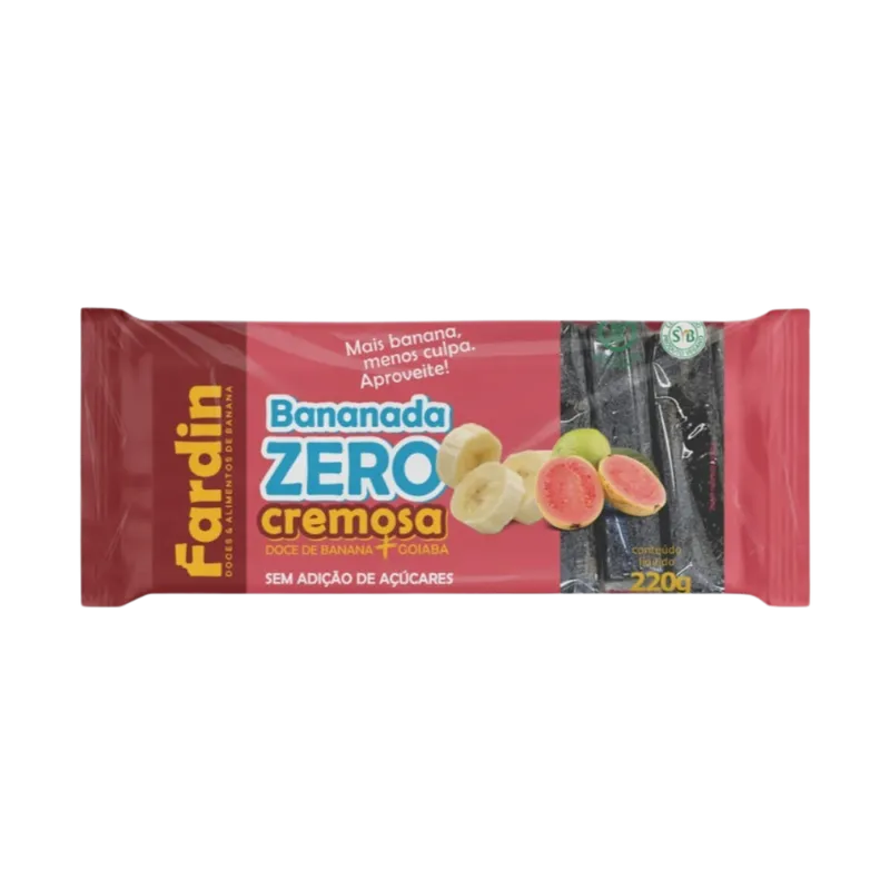 Bananada Cremosa com Goiaba Zero Açúcar 220g Fardin