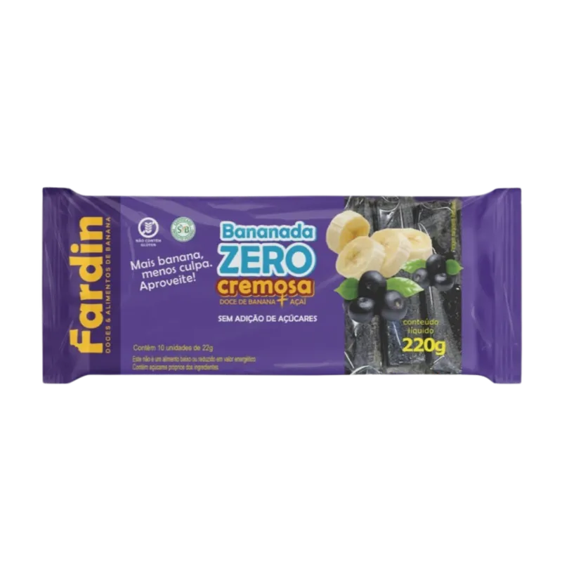 Bananada Cremosa com Açaí Zero Açúcar 220g Fardin