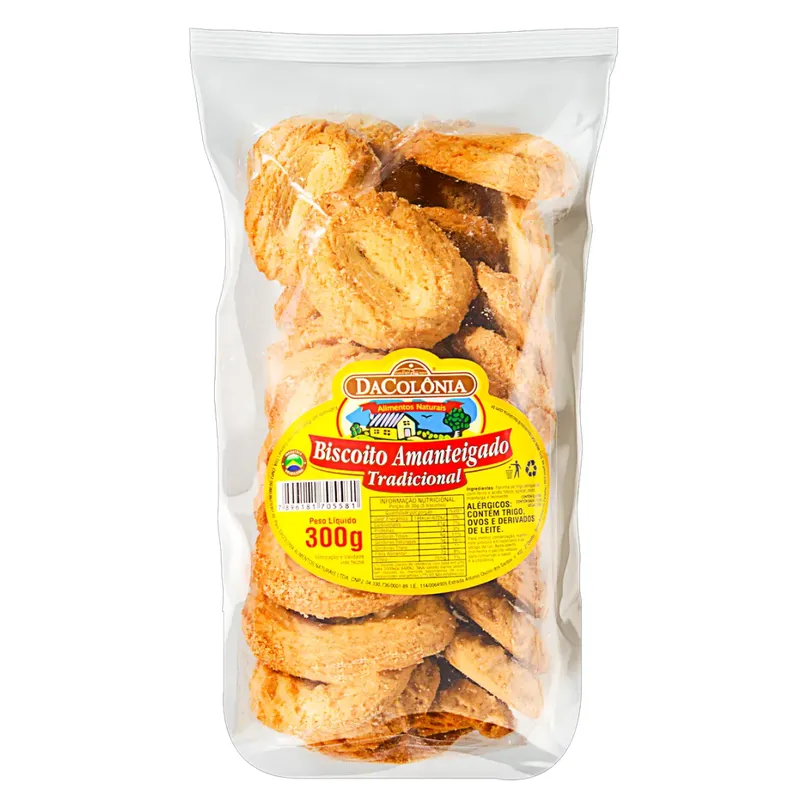 Biscoito Amanteigado Tradicional 300g DaColonia