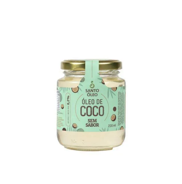 Óleo de Coco Sem Sabor Vidro 200ml Santo Óleo