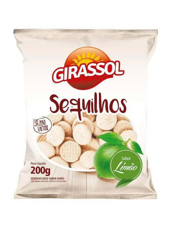 Sequilhos Sabor Limão Zero Lactose 200g Girassol