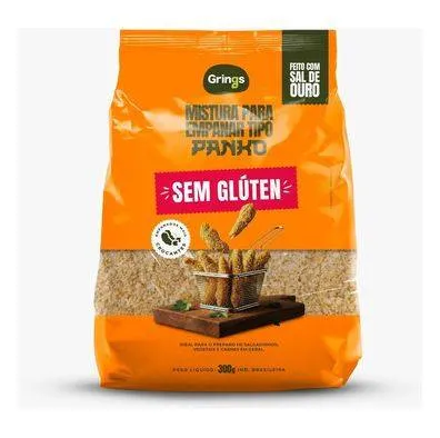 Mistura P/ Empanar Tipo Panko Sem Glúten 300g Grings