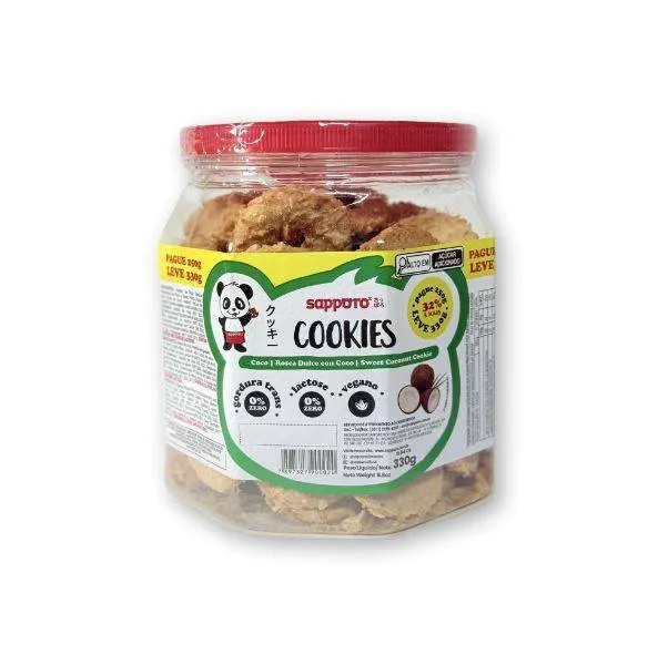 ROSQUINHA COOKIES C/ COCO POTE 330G SAPPORO