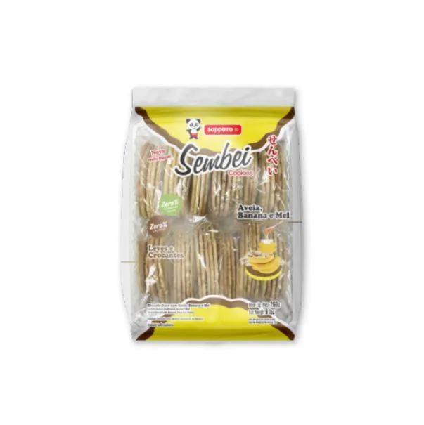 COOKIE SEMBEI AVEIA, BANANA E MEL 260G SAPPORO
